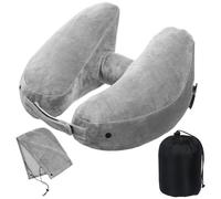 SOIMISS Almohada De Viaje Inflable Cuello con Capucha Avión Almohada Cervical Ligera y Cómoda para Viajes
