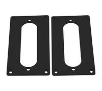 SOIMISS Anillos de Recogida para Guitarra Eléctrica 92x46 Mm, Marco Metálico Negro para Pastillas Doble a Simple Bobina, Kit 2 Piezas Tornillos, Protección y Reemplazo Práctico