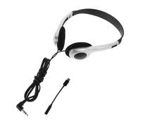 SOIMISS Auriculares con Cable Tipo Retro y Cómodos para Colegio y Biblioteca Compatibles con PC Móvil y Tablet con Adaptador Type-c Negro