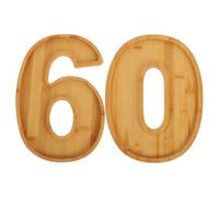 SOIMISS Bandeja de Madera Reutilizable para Aperitivos y Quesos Bandeja Numerada Rellenable para Fiesta Plato Decorativo para Frutas y Snacks de Madera Natural