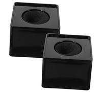 SOIMISS Bandera de Micrófono Espacio para Logotipo Cuadrada 2 Piezas Negro de Plástico Abs Resistente para Entrevistas Profesionales y Publicidad