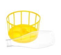 SOIMISS Bebedero Automático para Reptiles y Tortugas Plato Dispensador de Agua y Comida Resistente Rellenado Automático Tamaño Medio Color Amarillo Limón Adecuado para y Dragones