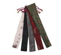 SOIMISS Bolsa de Abanico Plegable de Algodón Cordón para Proteger y Almacenar Abanicos de Mano, Diseño Tradicional Chino Elegante, Paquete de 5 Unidades para Salidas Diarias y Colecciones