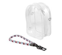 SOIMISS Bolsa Transparente Pequeña para Muñecas con Cierre Suave Organizador Portátil Ligero con Correa Tejida Colorida para Almacenamiento de Juguetes Teléfonos y Llaves