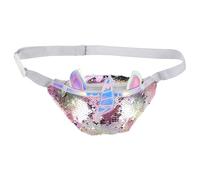 SOIMISS Bolso De Hombro Infantil con Lentejuelas Brillantes Bandolera Cruzada para Niñas Mochila De Cintura Caricatura para y Gris