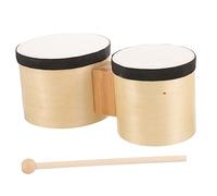 SOIMISS Bongós de Madera 4 y 5 Pulgadas para Percusión, Instrumento Musical Rítmico para Principiantes y Adultos, Accesorio para Clases de Música y Educación Temprana