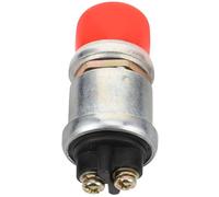 SOIMISS Botón Pulsador de Arranque Momentáneo para Motor, Interruptor Rojo de Aleación de Zinc, Compatible Automóvil, Barco y Camión, Kit de Repuesto para Bocina y Arranque del Motor