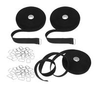 SOIMISS Bridas de Gancho y Bucle Autoadhesivas de Nailon Reutilizables con Hebilla Metálica 25 CM de Ancho 5 M de Largo y 25 Hebillas Correas para Cables Ajustables para Organización