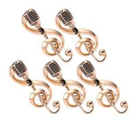 SOIMISS Broche de Música Retro, Insignia de Nota Musical, Aleación Dorada, 5 Piezas, Compacto y Ligero, para Amantes Música y Moda, Oficina y Uso Diario