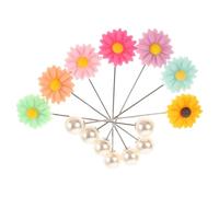 SOIMISS Broches para Bufanda 7 Piezas Diseño de Rosa 3D Alfileres de Solapa de Colores Variados Amarillo Morado Verde Azul Rosa Carne para Hijab Pañuelo y Chal Accesorio Ligero
