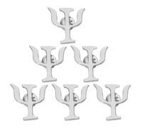 SOIMISS Broches para Mujer Símbolo de Psicología Vintage 6 Piezas Plateadas de Aleación Accesorio de Ropa Adecuado para Chaquetas Bufandas y Regalos para Psicólogos Profesionales