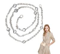 SOIMISS Cadena para Bolso de Mujer Cristales Correa Metálica Decorativa para Bandolera Cadena Extensible y Ligera para DIY Bolsos y Manualidades