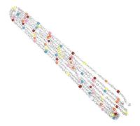 SOIMISS Cadena para Hacer Joyas de Acero Inoxidable Esmaltado, Diseño Plano Cruzado, Color Acero Gotas de Esmalte, Cadena Fina para Collar DIY y Pulseras, Accesorios de Bisutería