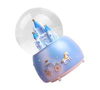 SOIMISS Caja de Música Bola de Cristal Castillo Luminoso con Luz LED y Música Incorporada para Decoración Romántica de Dormitorio y Oficina Adorno Creativo Cuento de Hadas sin Batería