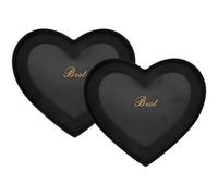 SOIMISS Caja de Obsequio Decorativa Corazón con Ventana Transparente 2 Piezas Negras para Flores y Frutas Embalaje para San Valentín y Ocasiones Obsequios