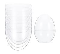 SOIMISS Cajas de Obsequio para Dulces Huevo de Pascua Transparentes 4 Piezas Tamaño Grande 9x12 Cm Plástico Duradero para Fiestas Baby Shower Bodas Manualidades Fiesta