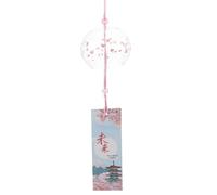 SOIMISS Campana de viento de cristal japonés, amuleto de la suerte, adorno para el árbol, espejo de coche, bola de cristal, colgante para decoración de coche, exterior, balcón, terraza, jardín,