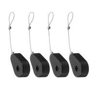 SOIMISS Candado de Cable Antirrobo Retráctil Automático 1 Metro 4 Piezas con 2 Cierres de Seguridad Cable de Acero Negro para Control Remoto Oficina y Viaje Protección Segura y
