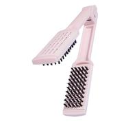 SOIMISS Cepillo Alisador de Cabello Adecuado para Viaje y Uso Diario Diseño en V, Plástico Portátil y Plegable Herramienta Dual para Alisar y Peinar para Mujer