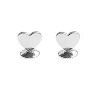 SOIMISS Clip de Boda en Forma de Corazón de Aleación Plateada, Porta Notas Elegante y Original para Oficina y Graduación, Paquete de 5 Piezas