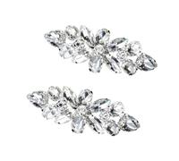 SOIMISS Clips para Hebillas de Zapatos de Boda para Mujer, Decoración Instantánea de Aleación Plateada Gemas de Imitación, Elegancia y Brillo para Novias
