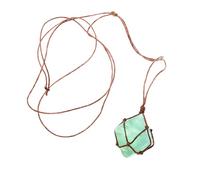 SOIMISS Collar Colgante de Piedra Natural Verde de Fluorita, Colgante Irregular de Cristal Octaédrico, Collar Piedra Cruda para Mujer, Joyería Espiritual y Uso Diario