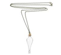 SOIMISS Collar de Botella de Vidrio Miniatura Diy para Niños Colgante de Frasco Decorativo Cadena de 50 Cm Tapón de Corcho para Cumpleaños y Fiestas