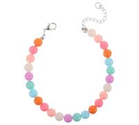 SOIMISS Collar de Cuentas Colorido para Perro Pequeño L 30-35 CM Collar Ajustable de Cuentas para Mascotas Liviano para Fiestas y Uso Diario