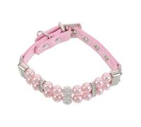 SOIMISS Collar de Perlas para Perros Pequeña Raza Ajustable Collar Joyería para Cachorros Hembras XS Cómodo y Flexible para Cumpleaños y Eventos