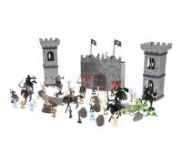SOIMISS Conjunto de 250 Figuras de Soldados Medievales en Miniatura, Modelo de Caballeros y Castillos de Plástico, Colores Variados, Juguetes de Acción Manualidades, Decoraciones