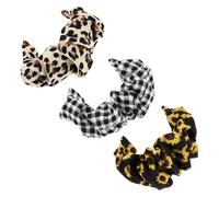 SOIMISS Correa de Reloj Inteligente Elástica para Mujer Estampado de Leopardo, 3 Piezas sin Conector, Textura, Accesorios Modernos de Tela, Tamaño, Colores Varios estilos