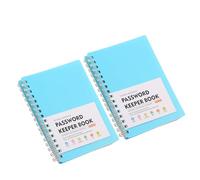 SOIMISS Cuaderno Espiral A6 para Guardar Contraseñas 2 Unidades, Libro de Contraseñas con Pestañas Alfabéticas, Papel Suave, Color Azul Claro, Organizador Personal para Registro