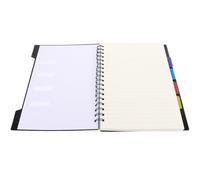 SOIMISS Cuaderno Espiral Clásico Negro de 105 Hojas Rayadas Cubierta Plástica Portátil y Práctico para Oficina y Estudiantes en Viajes Color Aleatorio Varios estilos