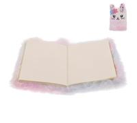 SOIMISS Cuaderno para Niña de Peluche Tapa Suave, Diario Multifunción Mini Tamaño Portátil, Cuaderno de Conejo Colorido para Notas y Escritura Creativa, Accesorio Escolar Práctico