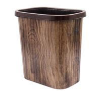 SOIMISS Cubo de Basura Rectangular de Plástico sin Tapa, Grande, Diseño Imitación Madera, 30x22x31 Cm, Basurero Doméstico para Baño y Hogar, Contenedor de Residuos Funcional y