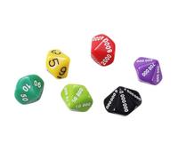 SOIMISS Dados de Plástico Multifacéticos 6 Piezas Valores Individualizados Unidad Decena Centena Millar Diez Mil Cien Mil Colores Aleatorios para Juegos de Mesa Color Aleatorio