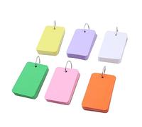 SOIMISS de Notas Diy Grande 6 Piezas Anillas Papel Kraft para Estudio Útiles Escolares Tarjetas Didácticas