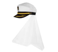 SOIMISS Del De La Marina Sombrero De Primero Traje De Capitanes Fiesta Boda Atuendo Sombrero De Cuadrado Navegación Despedida De Soltera Paño