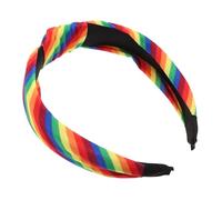SOIMISS Diadema Anudada para Mujer Arcoíris, Diadema Gruesa de Tela Multicolor, Accesorio Antideslizante para Cabello, Complemento de Moda para Uso Diario y Fiestas