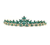 SOIMISS Diadema Con De Cristal Tocado Coronas Para Adultos Mujer Diadema De Boda Pequeño Accesorios Para El Cabello Para Novias Fuente Venda Nupcial Bodas Tiaras Verde Aleación