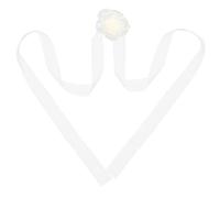 SOIMISS Diadema de Encaje Blanco Flor de Té, Banda Pelo Mujer Estilo Vintage Francés, Cinta para Cuello Ajustable y Trenzado, Accesorio Versátil para Niñas