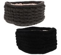 SOIMISS Diadema de Invierno para Mujer 2 Unidades, Calentador de Orejas de Punto Cable Grueso, Diadema Tejida Cálida para Clima Frío, Accesorios para Correr, Ciclismo y Uso