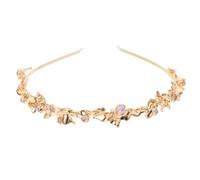 SOIMISS Diadema de Metal Decorativa Tocado de Metal Dorado, Aleación de Zinc y Rhinestone, Fácil de Poner, Estilo Elegante, para Novia y Mujer, para Shows y Fotos
