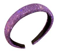 SOIMISS Diadema de Pelo Morado Piedras Brillantes, Diadema de Festival para Niñas, Accesorio Decorativo para Cabello, Ligera, Adecuado para Fiestas y Ceremonias