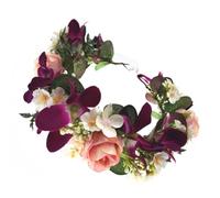 SOIMISS Diadema Floral de Tela de Seda, Pp E Hierro, Guirnalda Cabeza de Niña para Boda y Fiesta, Cómoda y Fácil de Poner, Tocado para Novia