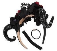 SOIMISS Diadema Gótica de Cuernos de Oveja para Cosplay y Halloween Accesorio Ligero y Elástico para Mujer y Adolescente Tocado Oscuro y Clásico para Fiestas y Disfraces