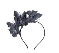 SOIMISS Diadema Negra para Mujer Diseño de Flor y Ala, Aro Pelo Femenino Ligero y Cómodo, Accesorio para Boda, Fiesta y Eventos Obsequios