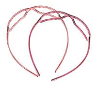 SOIMISS Diadema para Mujer 2 Piezas Tamaño Único Diseño de Gafas Simuladas Color Rojo Claro y Burdeos, Accesorios Cabello de Spa y Uso Diario, Herramienta Versátil para Peinado y Lavado
