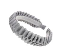 SOIMISS Diadema para Mujer de Tela Lisa Nudo Cruzado Aro Ancho Gris Cabello Accesorio Duradero y Elegante Adecuado para Uso Diario y Obsequio