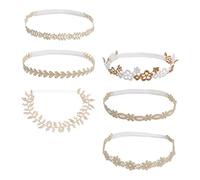 SOIMISS Diademas de Encaje para Niñas Pequeñas Flores Elásticas, Accesorios para Ñiño, Cómodas y Decorativas para Ocasiones Obsequios, Pack de 6 Unidades Variadas